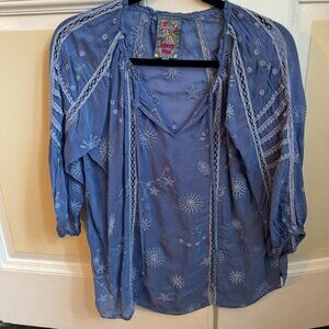 Johnny Was Peasant Top Size XS
